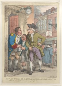 Not at Home, or a Disappointed Dinner Hunter, June 13, 1823 by Thomas Rowlandson