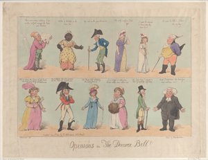 Opinions on The Divorce Bill!!, June 2, 1800 by Thomas Rowlandson