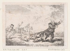 Parson Adams Engaged In A Perilous Hunting Adventure, from The Adventures of Joseph Andrews, 1792 by Thomas Rowlandson