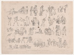 Plate 4, Outlines of Figures, Landscapes and Cattle...for the Use of Learners