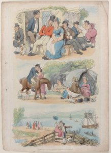 Plate 4: Recruiting, from World in Miniature, 1816 by Thomas Rowlandson