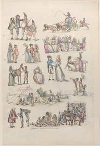 Plate 7, Outlines of Figures, Landscapes and Cattle for the Use of Learners by Thomas Rowlandson