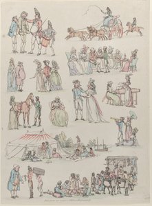 Plate 7, Outlines of Figures, Landscapes and Cattle for the Use of Learners, June 27, 1790 by Thomas Rowlandson