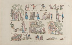 Plate 8, Outlines of Figures, Landscapes and Cattle for the Use of Learners by Thomas Rowlandson