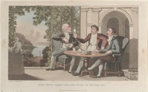 Quae Genus Engaged with Jovial Friends, Or-Who Sings Best, from The History of Johnny Quae Genus by Thomas Rowlandson