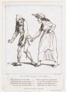 Quarrelsome Lovers, January 2, 1797 by Thomas Rowlandson