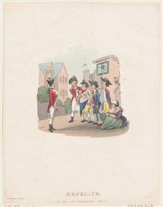 Recruits by Thomas Rowlandson