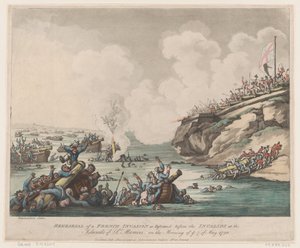 Rehearsal of a French Invasion as Performed before the Invalids at the Islands of ..., May 18, 1798
