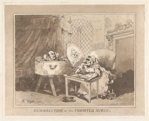 Resurrection or the Frightened Nurse by Thomas Rowlandson