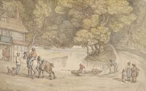 Rustic Scene with a River and a Bridge