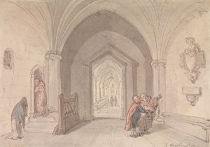 Scene in a Monastery by Thomas Rowlandson