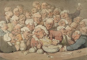 Serving Punch by Thomas Rowlandson