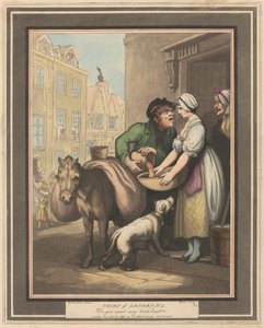 Set of eight (4): Cries of London by Thomas Rowlandson