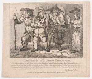 Setting Out from Edinburgh Picturesque Beauties of Boswell, Part the Second by Thomas Rowlandson