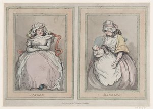 Single and Married, December 1, 1791 by Thomas Rowlandson