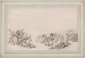 Skating on the Serpentine by Thomas Rowlandson