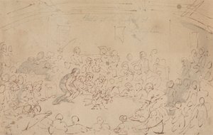 Sketched at the Cockpit, Nottingham by Thomas Rowlandson