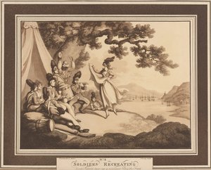 Soldiers Recreating, c.1798 by Thomas Rowlandson