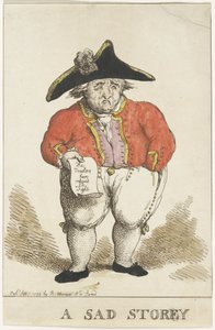 Caricature of the Batavian Rear Admiral Samuel Story, 1799 by Thomas Rowlandson