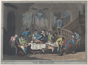 The Breakfast, February 1, 1789 by Thomas Rowlandson