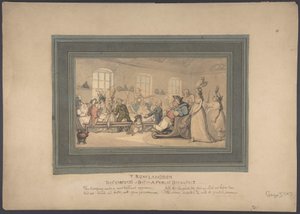 The Comforts of Bath: A Public Breakfast by Thomas Rowlandson
