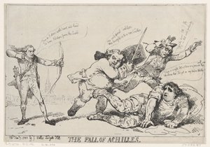 The Fall of Achilles by Thomas Rowlandson