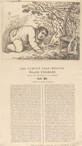 The Famous Black Coal Heaver, Black Charley, Looking into the Mouth of the Wonderful Coal Pit by Thomas Rowlandson