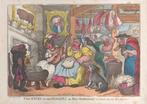 The Hopes of the Family, or Miss Marrowfat at Home for the Holidays, 1809-13 by Thomas Rowlandson