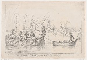 The Modern Egbert, or The King of Kings by Thomas Rowlandson