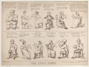 The News Paper by Thomas Rowlandson