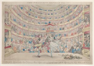 The Prospect Before Us, Respectfully dedicated to those Singers, Dancers, & Musicians, January 13, 1791 by Thomas Rowlandson