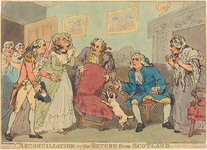 The Reconciliation, or The Return from Scotland by Thomas Rowlandson