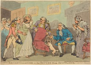 The Reconciliation, or The Return from Scotland by Thomas Rowlandson