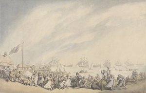 The Return of the Fleet to Great Yarmouth After the Defeat of the Dutch in 1797 by Thomas Rowlandson