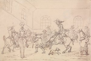 The Riding School by Thomas Rowlandson
