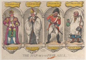 The Sign of the Four Alls, 1810 by Thomas Rowlandson