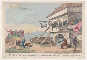 The Times - Or A View Of The Old House In Little Brittain, January 23, 1784