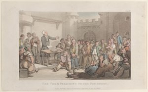 The Vicar Preaching to the Prisoners, from The Vicar of Wakefield by Thomas Rowlandson