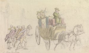The Vicar of Wakefield: Attendance on a Nobleman by Thomas Rowlandson