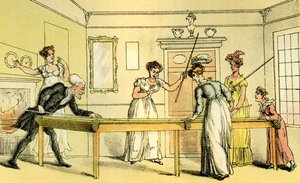 The billiard table by Thomas Rowlandson