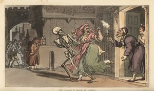 The Skeleton of Death Carries Off a Virago from a House by Thomas Rowlandson