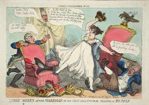 Three Weeks after Marriage, or the Great little Emperor playing Bo-Peep