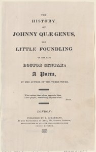 Title Page, from The History of Johnny Quae Genus, The Little Foundling of the Late Doctor by Thomas Rowlandson