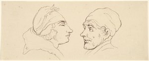 Two Caricatures: Man and Woman