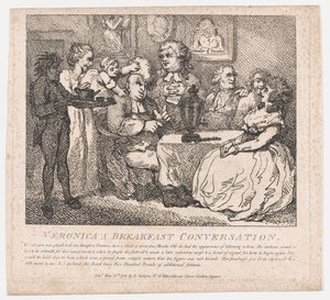 Veronica, a Breakfast Conversation Picturesque Beauties of Boswell, Part the First by Thomas Rowlandson