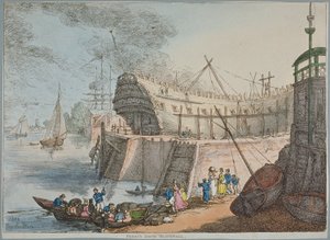 View of Brunswick Dock by Thomas Rowlandson