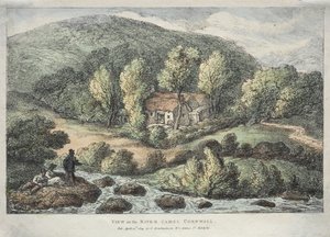 Views in Cornwall: View on the River Camel, Cornwall by Thomas Rowlandson