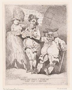 Which Way Shall I Turn Me How Can I Decide by Thomas Rowlandson