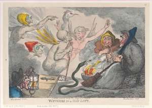 Witches in a Hay Loft by Thomas Rowlandson