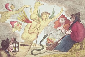 Witches in a Hayloft by Thomas Rowlandson